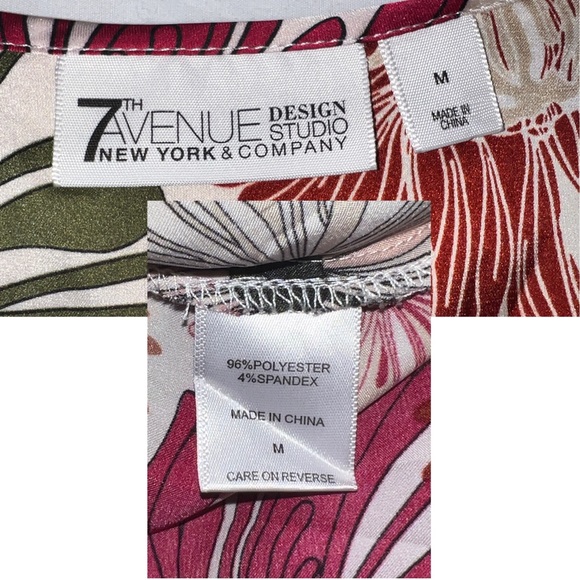 7th Avenue NY&Co Satin Wrap Top Floral Print - Picture 3 of 3